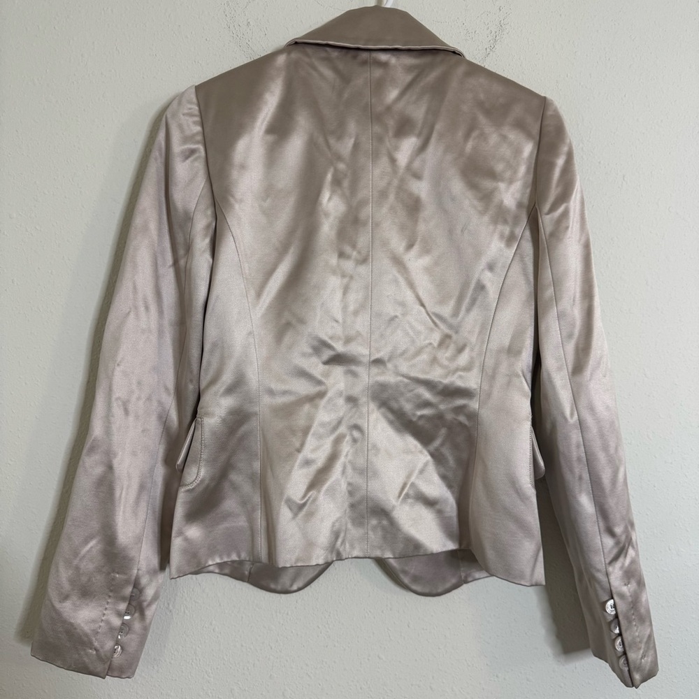 Salvatore Ferragamo silk blend champagne pink blazer jacket - Picture 5 of 7